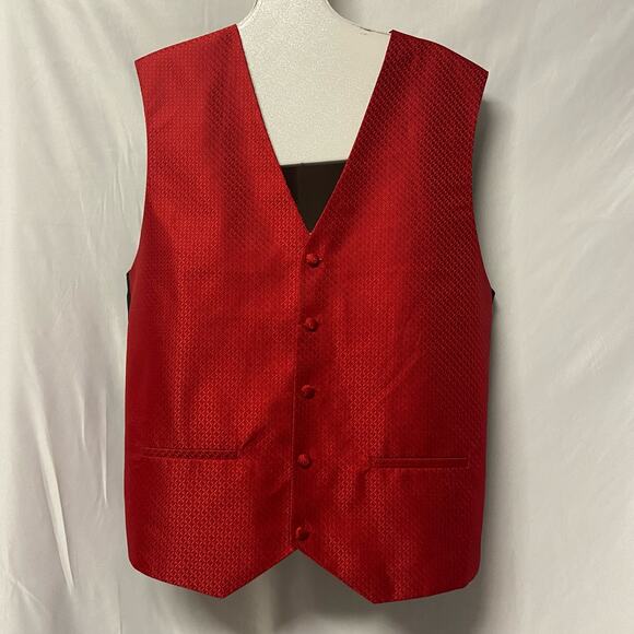 Umo Lorenzo Formal Wear Vest Red XL Worn Once - Picture 1 of 6
